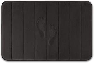 Yimobra Memory Foam Bath Mat Large Size 31.5 by 19.8 Inches, Soft and Comfortable, Maximum Absorbent, Non-Slip, Thick, Machine Wash, Easier to Dry Bathroom Floor Rug, Black - coolthings.us