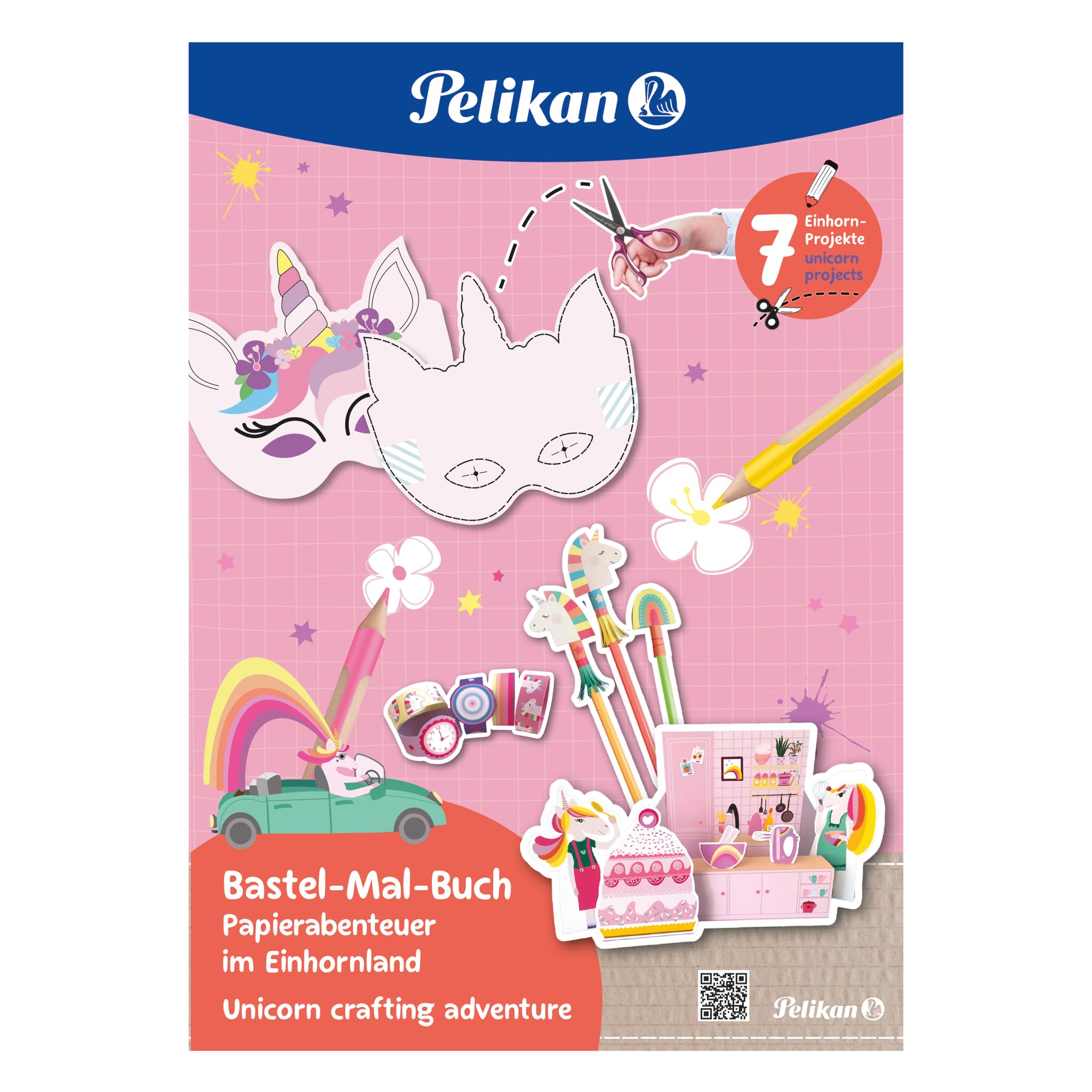 Pelikan, Pack of 5 Creative Unicorns Country A4 Album 32 Pages 140gsm FSC Certified