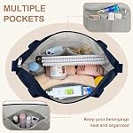 TEUEN Travel Duffel Bag Gym Bag for Women, Waterproof Nylon Weekender Overnight Bag Personal Item Carry on Bags for Airplanes Hospital Sports Mommy Tote Bag Workout Dance Luggage Bag