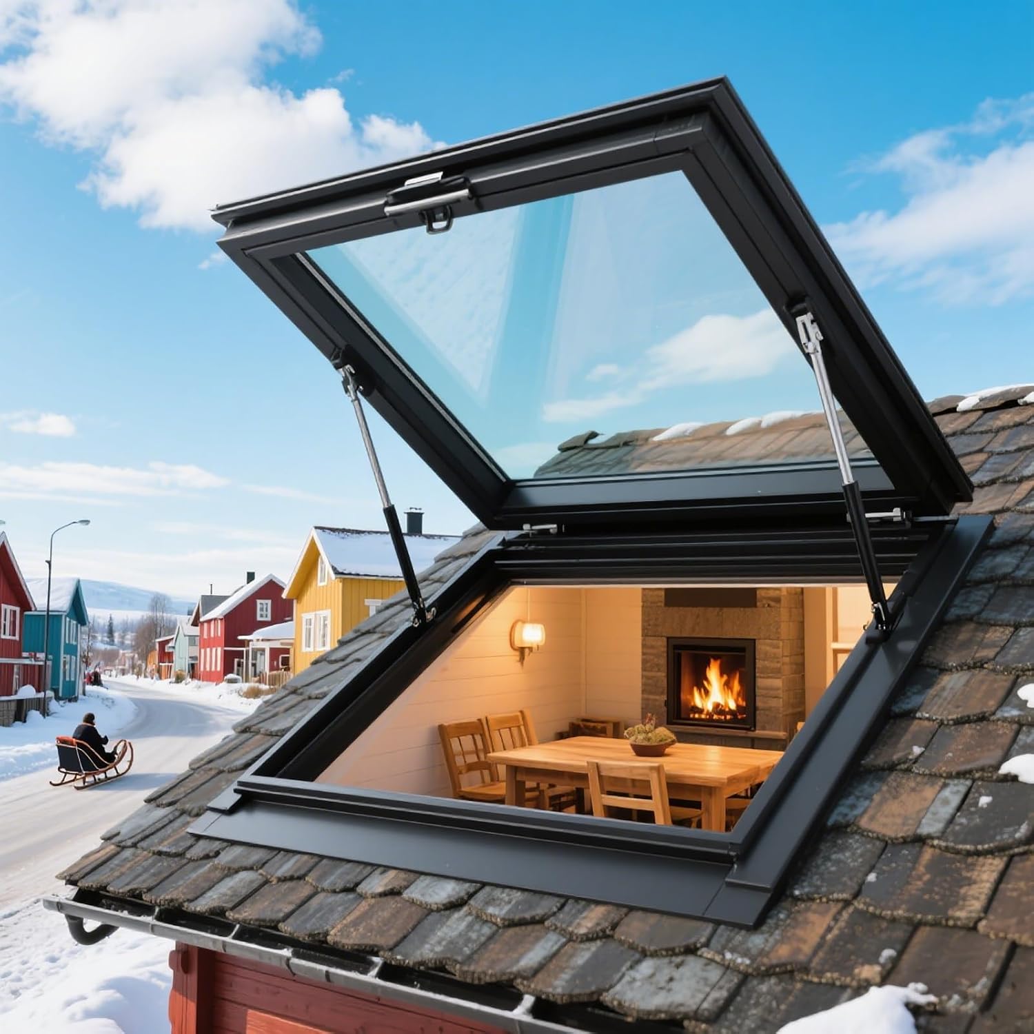 Skylight Windows ,Ventilation Flat Roof Lighting Well with Tempered ...