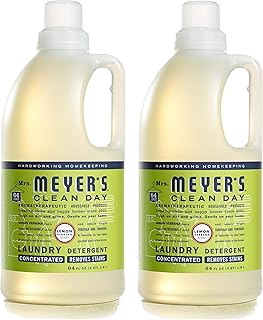 Mrs. Meyer's Liquid Laundry Detergent, Biodegradable Formula Infused with Essential Oils, Lemon Verbena, 64 oz - Pack of 2...