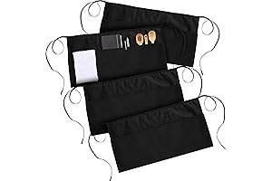 Utopia Wear 3 Pocket Half Apron (4-Pack)