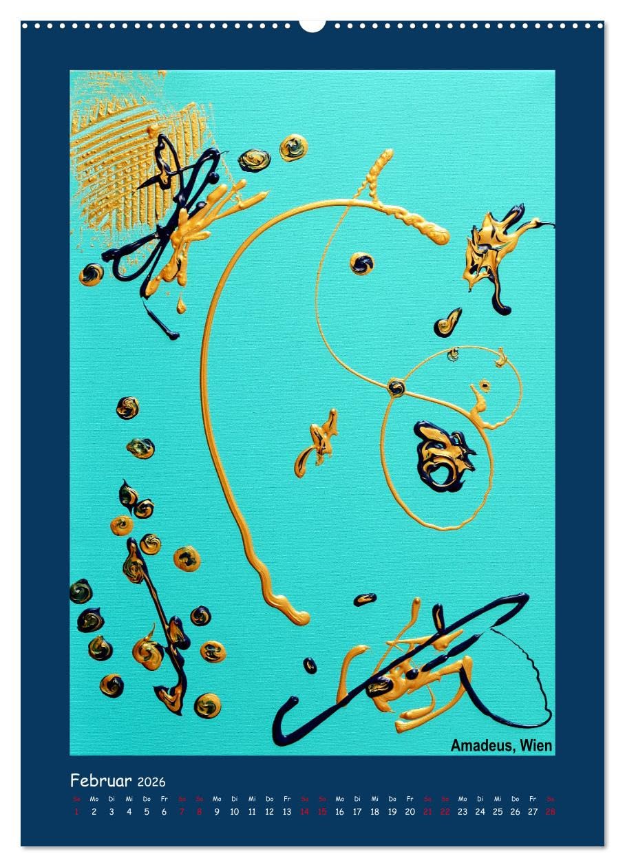 Eine bunte Reise mit abstrakten Städten (hochwertiger Premium Wandkalender 2026 DIN A2 hoch), Kunstdruck in Hochglanz: Die abstrakte Kunst von Gaya ... fühlen, um wieder zu lieben (CALVENDO Orte)