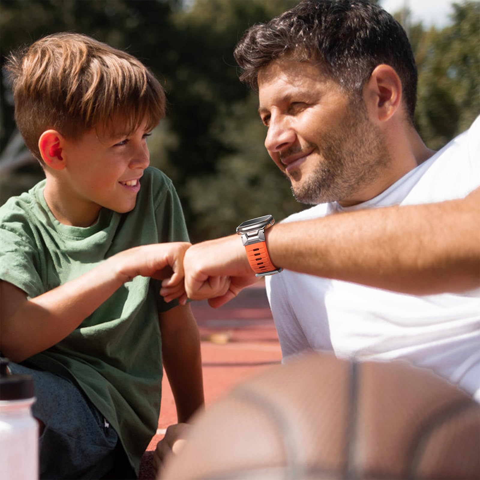 Bandletic Kompatibel mit Apple Watch Ultra 3/2/1 49mm Armband | Sport Weiche Atmungsaktive Armband mit Metallanschluss für iWatch Series 11/10 46mm, 9/8/7 45mm, SE/6/5/4 44mm, 3/2/1 42mm