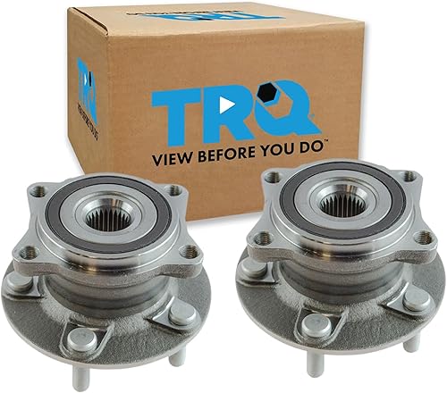 Vista 179 de TRQ Juego de Rodamientos de Rueda y Cubierta de Llanta Trasera para Conductor y Pasajero 2 Piezas Compatible con Infiniti G35 2003-2006 2007 G35