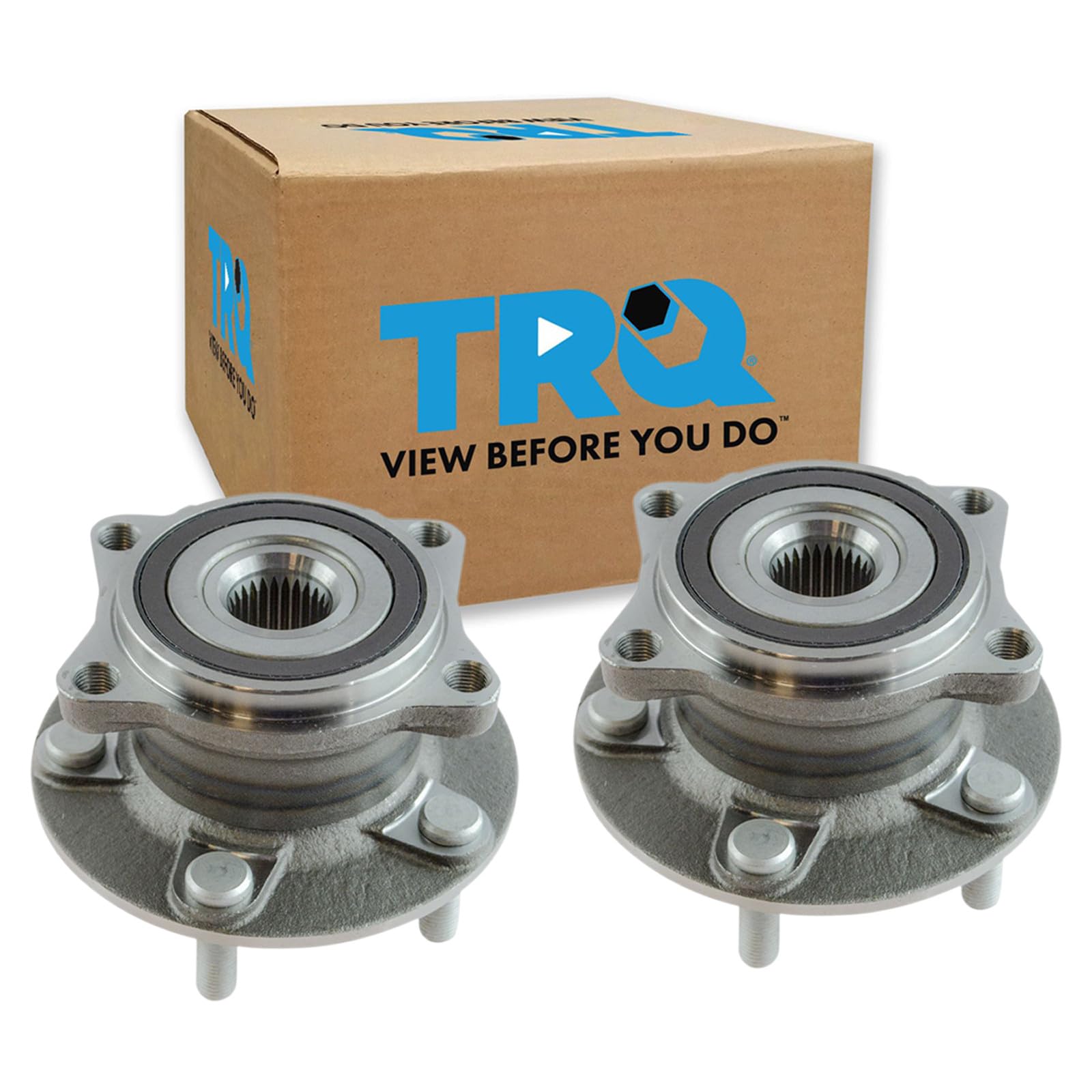 TRQ Rear Wheel Bearing and Hub Assembly Set 2 Piece