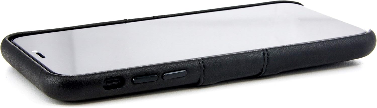 Dockem Wallet Case for iPhone XR: Built-in Metal Plate for Magnetic Mounting & 2 Credit Card Holders (6.1" Exec M2, Synthetic Leather, Black) - Image 6