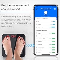 Vista 5 de RENPHO Báscula para peso corporal y porcentaje de grasa, báscula digital de baño de alta precisión, con pantalla LED iluminada, diseño de esquina