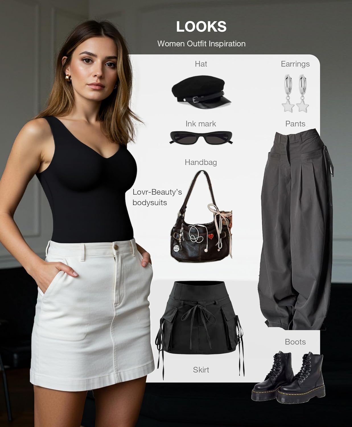 Lover-Beauty Bodysuits for Women Tummy Control Shapewear Plunge Deep V Neck Tank Tops and Thongs Body Shaper - Image 5