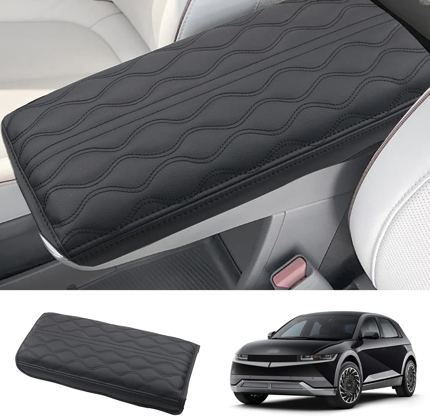 2022 2023 2024 2025 2026 Tucson Accessories Center Console Cover for Hyundai Tucson (SE/SEL/SEL Convenience/XRT/N Line/Limited), Waterproof&Comfy Leather Armrest Cover 2025 Tucson Accessories