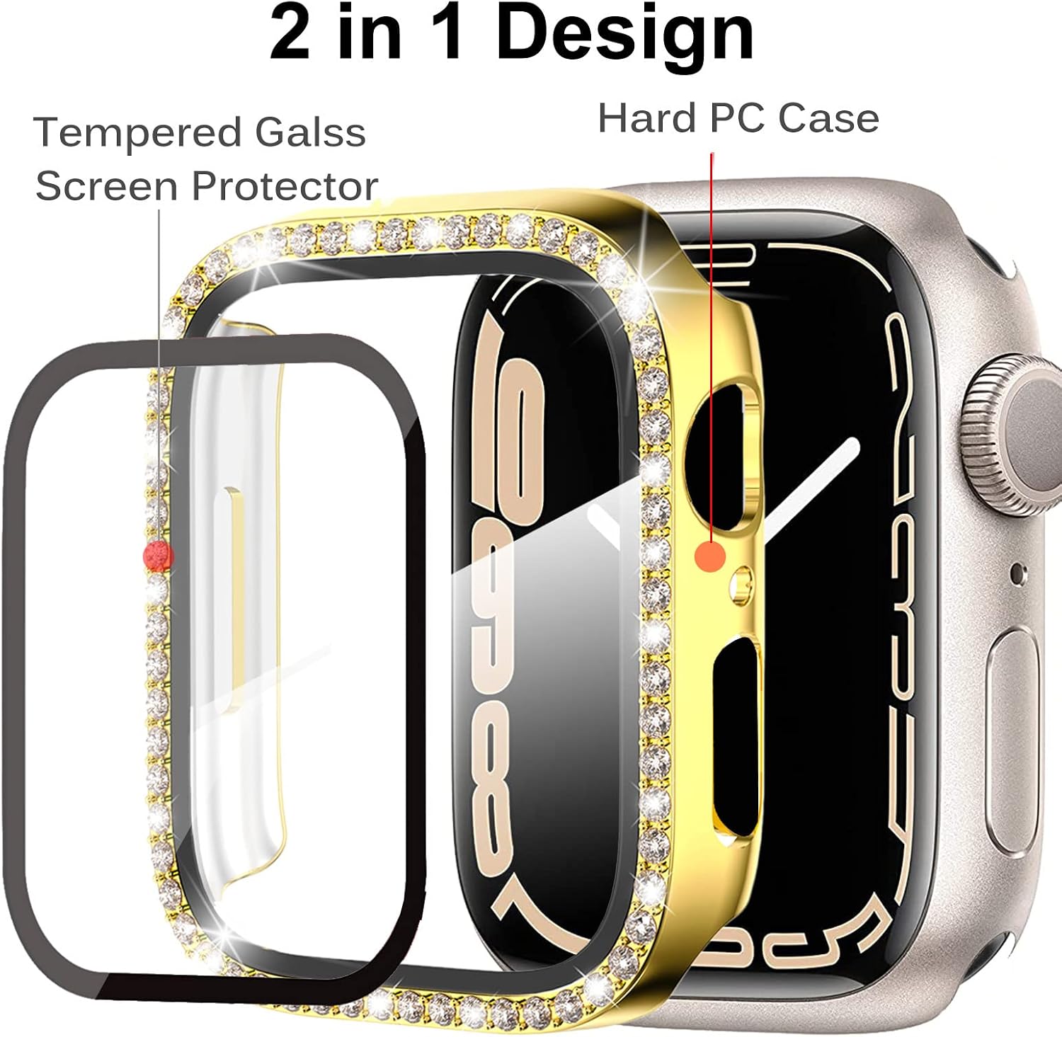 Miimall Bling Case Compatible for Apple Watch Series 3/2/1 38mm - Image 4