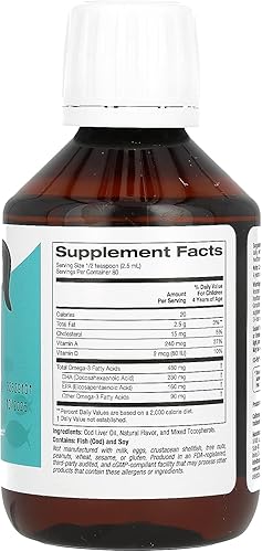 Miniatura 2 de California Gold Nutrition Norwegian Kids Aceite de hígado de bacalao natural, fresa natural, 6.7 fl oz (6.8 fl oz)