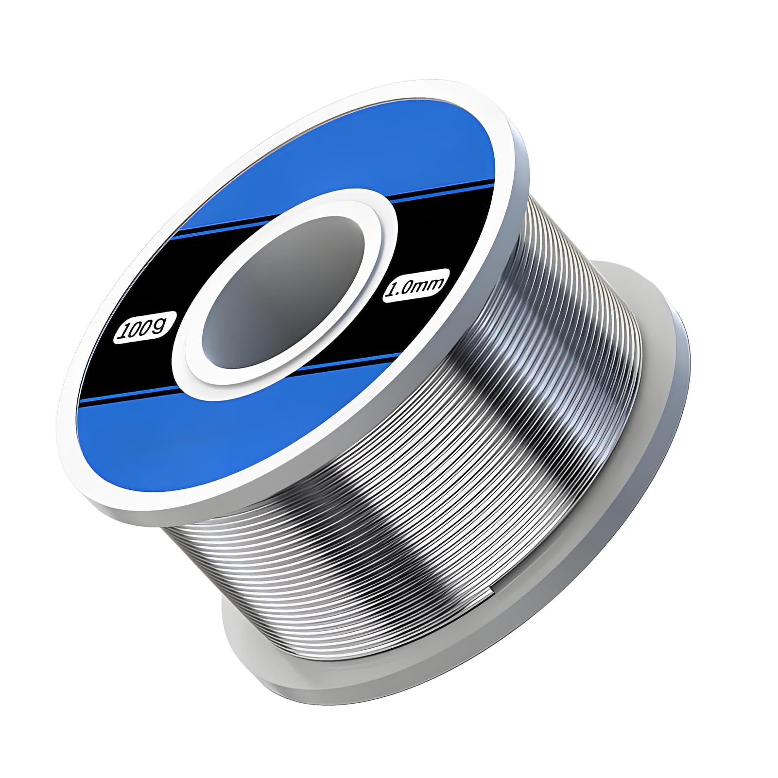 Stagno per Saldare 1mm 100g, Filo di Saldatura 60/40 con Flussante a Basso Punto di Fusione, Rocchetto Stagno Elettronica Professionale per Riparazione Circuiti e Fai da Te, Saldature Lucide