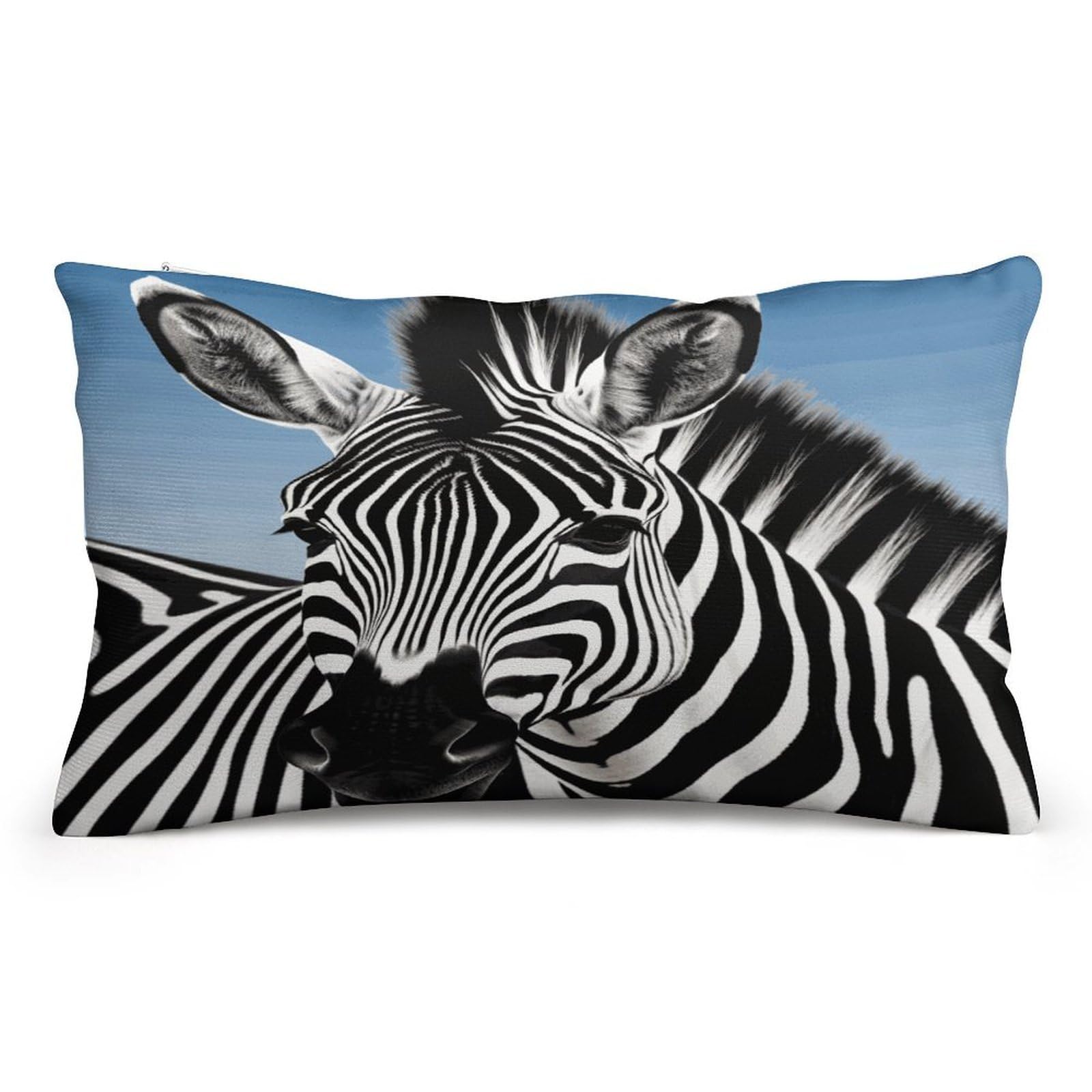 FekiLoot Zebra Pillowcases Super Soft Cozy Lumbar Decorative Throw Pillow Covers Plush Pillow Shams with Zipper Double-Sided Decorative Pillows Shells for All Seasons