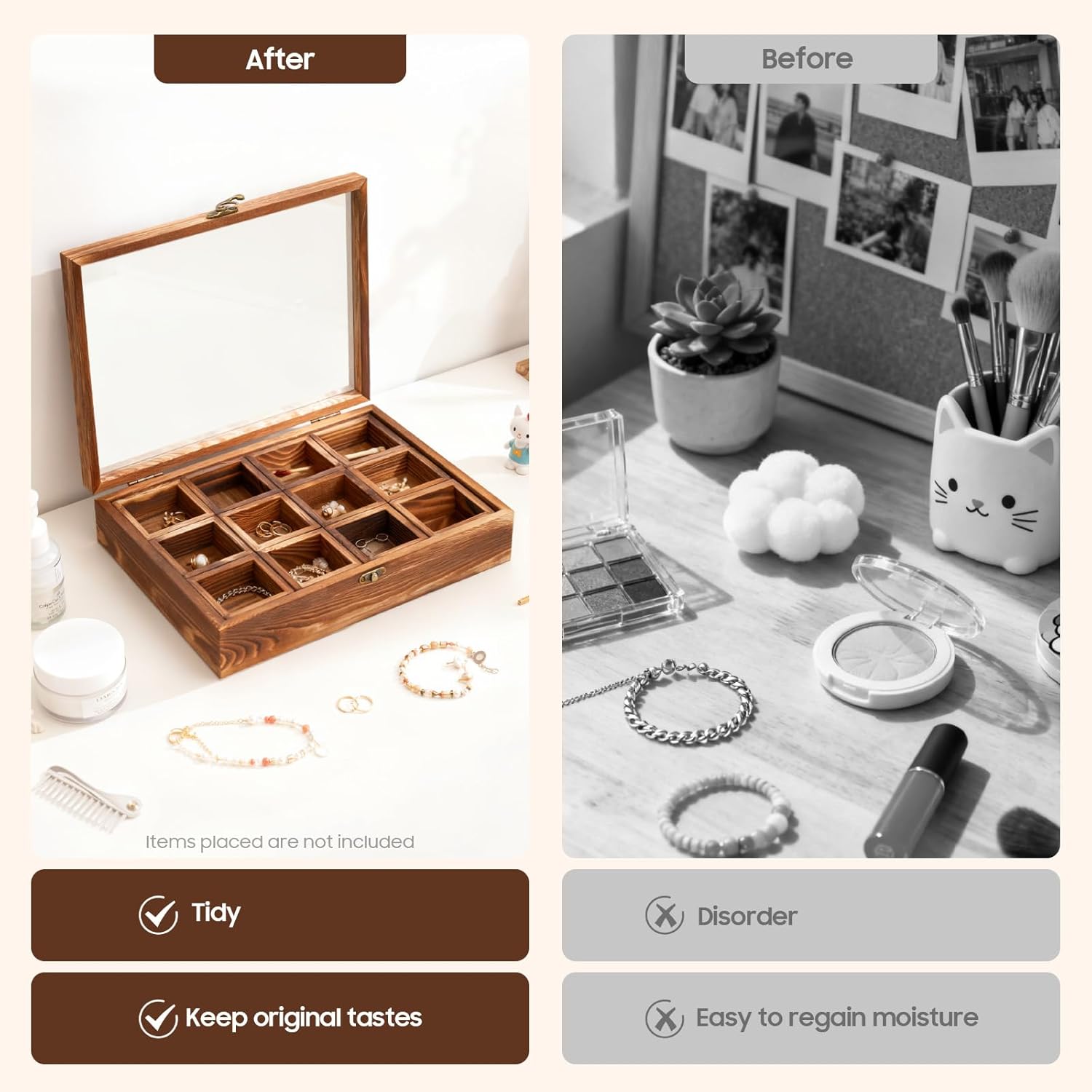 12 Compartments Wooden Spice Box Pine Wood Masala Dabba Container with Spoon Multipurpose Kitchen Storage Organizer for Spices Dry Fruits Each Partition Table Top Decorative Rack