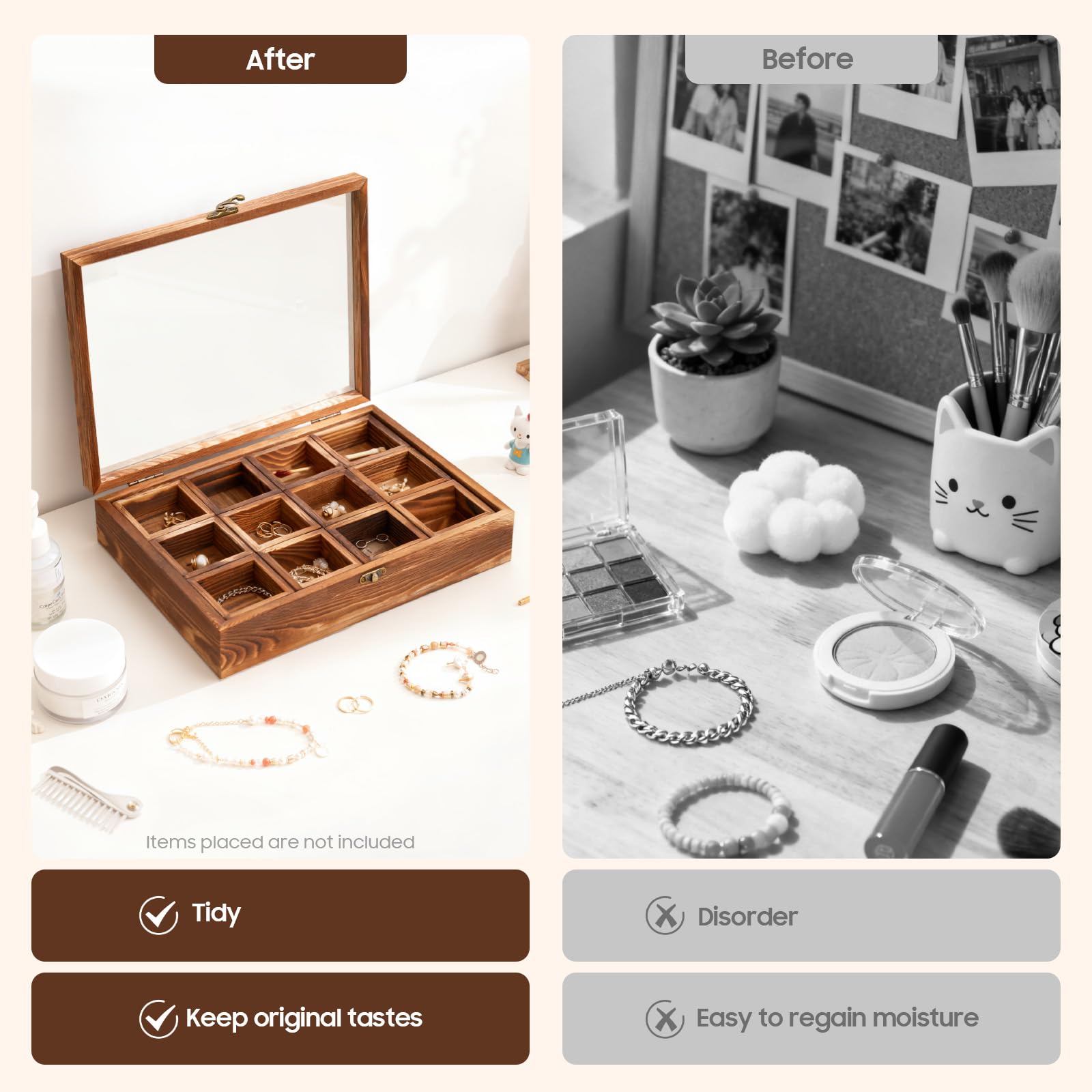Wooden Spice Box with 12 Compartments Seasoning Box with Wooden Spoon and Safety Latch Spice Jars Kitchen for Storing Kitchen, Living Room, Restaurant, Tea Room