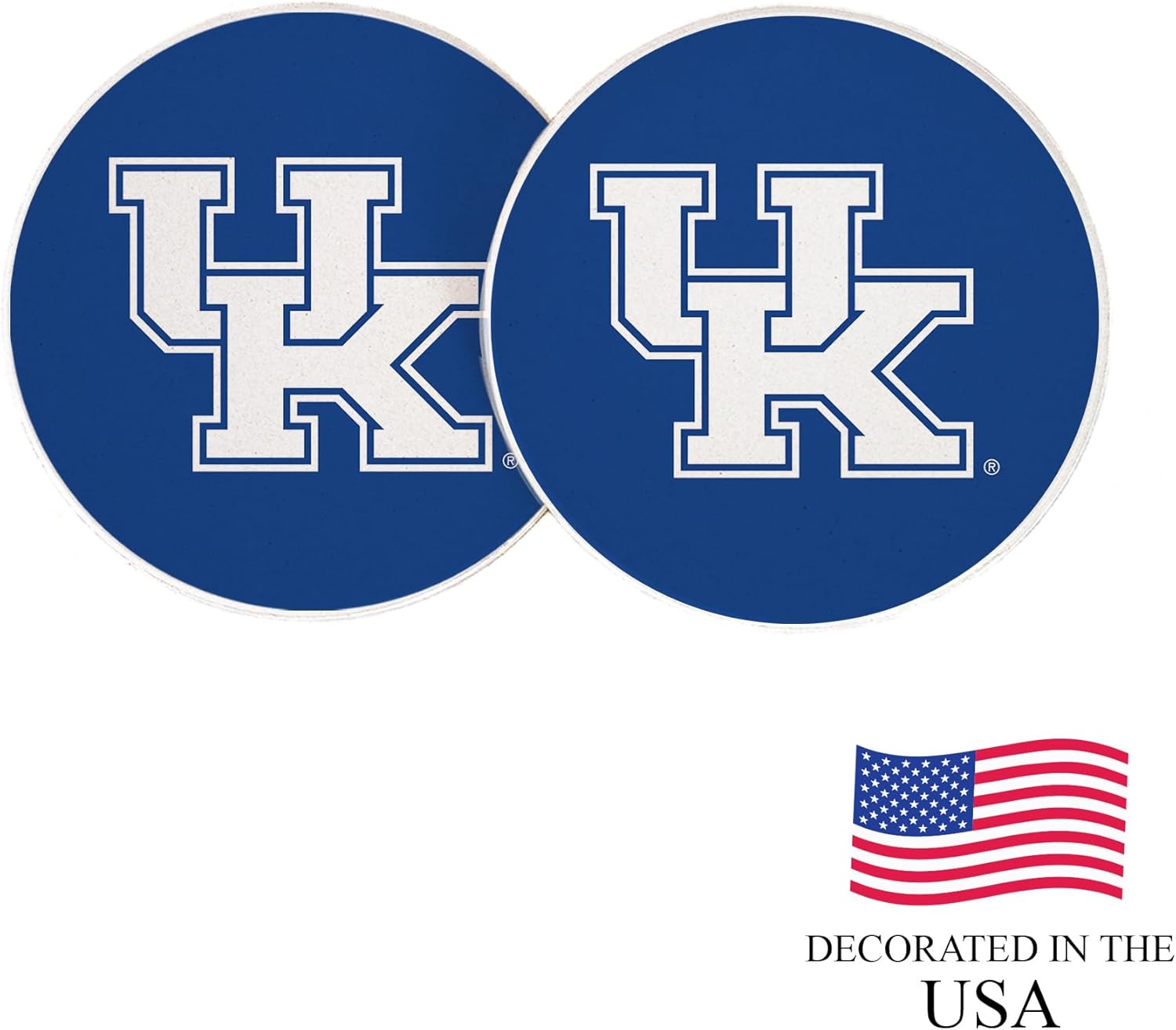 デザートサボテン大学 ケンタッキー大学 カーコースター ワイルドキャッツ UK 吸収性砂岩 カーカップコースター 2枚セット (デザ