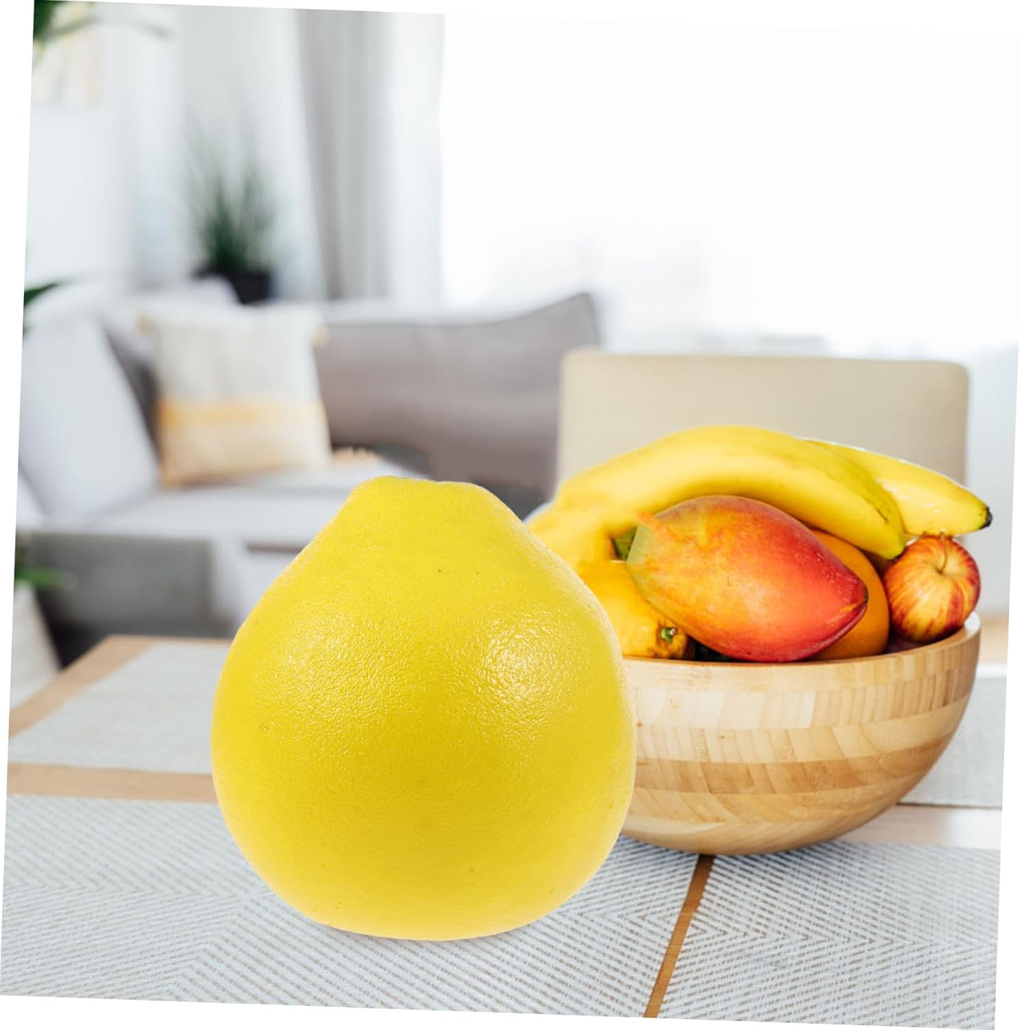 Uonlytech 3pcs Realistic Fake Grapefruit Model Foam Fruit Decoration for Photography Exhibitions and Home Decor Soft and Safe Simulation Fruit Decor for Shops and Offices