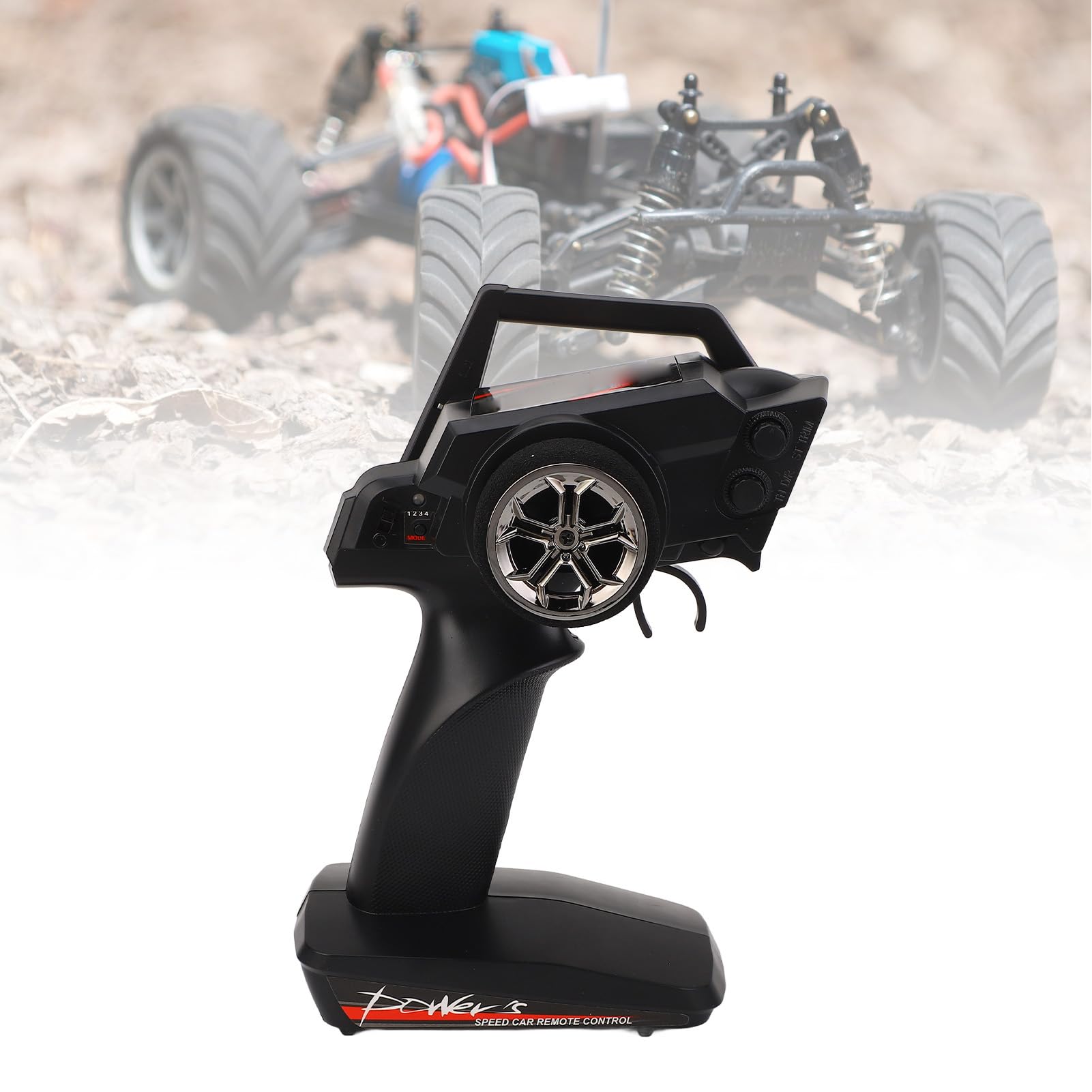 Asixxsix Transmisor y Receptor RC, Control Remoto y Receptor de Coche RC Antiinterferencias de 2,4 GHz para 12428 12427 12423 124006, Transmisor de Radio Digital RC Remoto y Receptor