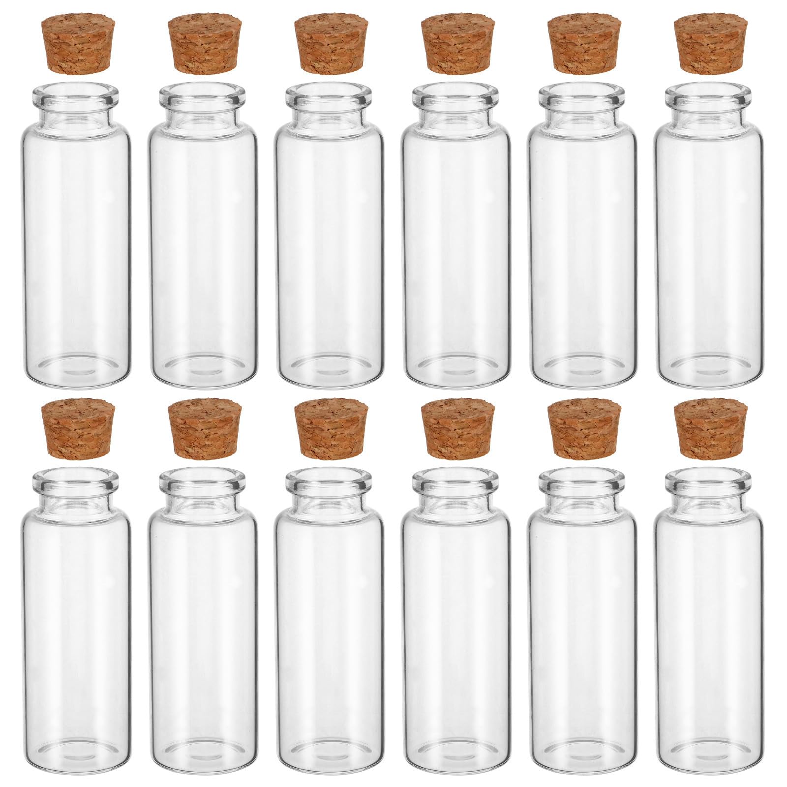 50pezzi Bottiglie di Vetro Mini Tappo Sughero Morbido Barattoli Trasparenti Piccoli per Messaggi di Auguri e Bomboniere Decorative per Artigianato e Decorazioni Casa Ufficio