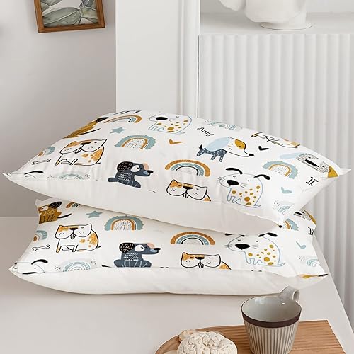 Miniatura 6 de Axolotl Juego de ropa de cama de perro de dibujos animados, colorido y lindo juego de edredón para niños, niñas y adolescentes, juego de edredón