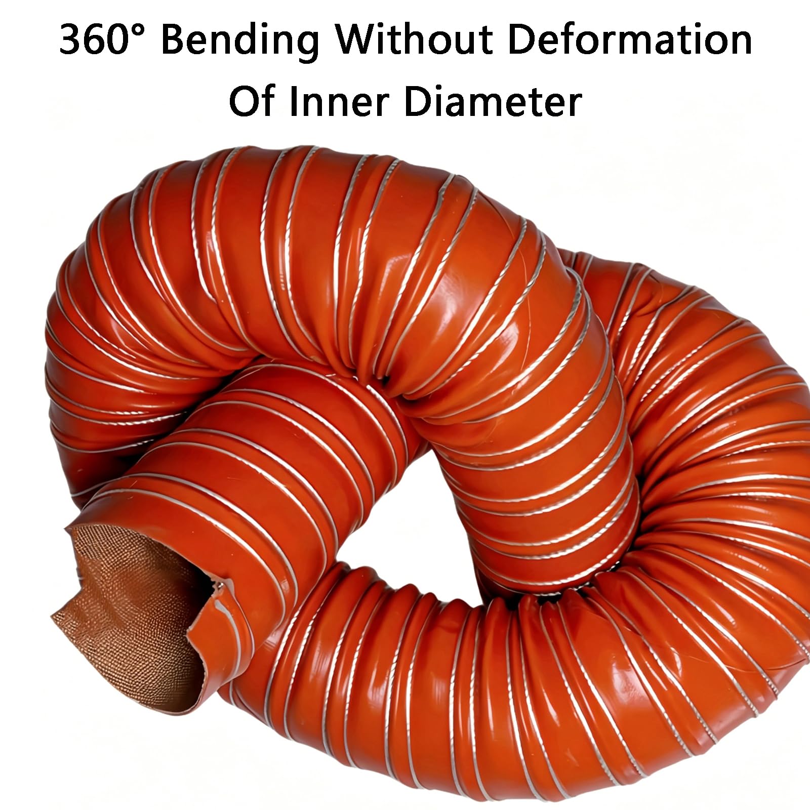 Manguera De ExtraccióN Flexible​,Tubo Flexible De Salida De Aire,Tubo Flexible Campana Extractora,Conducto De Aire De Silicona Resistente Al Calors,Tubo para CanalóN