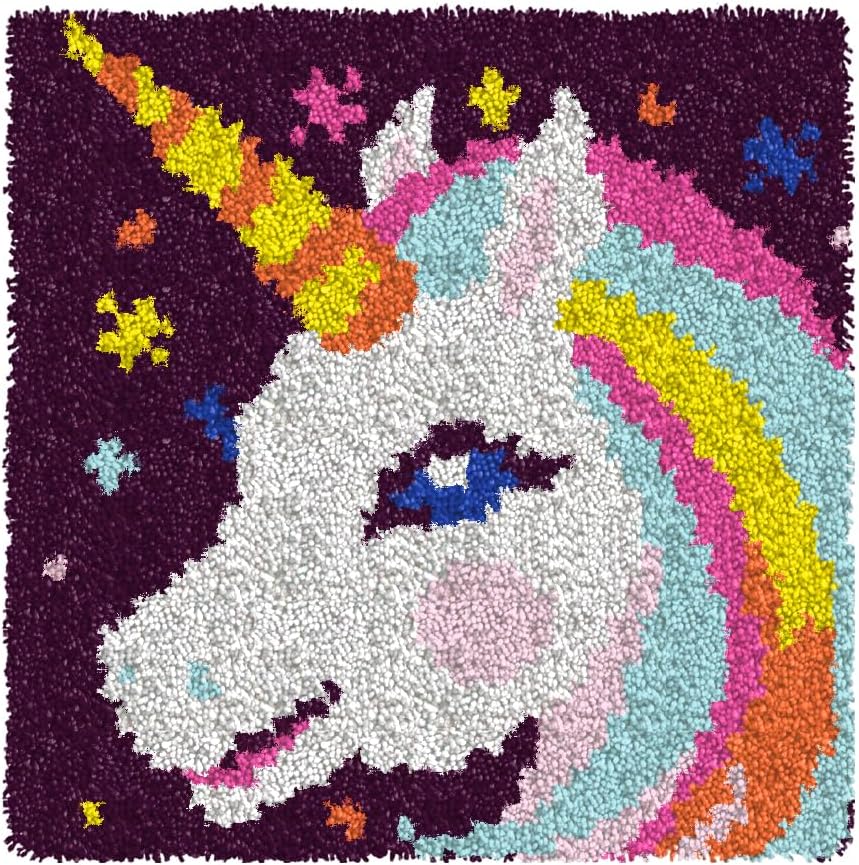 Numptain Latch Hook Kits for Adults,DIY Rug Crafts Butterfly Pattern Color Printed Canvas,Latch Hook Kits for Beginners Handmade Needlework Crafts Home Decoration,12"x12"