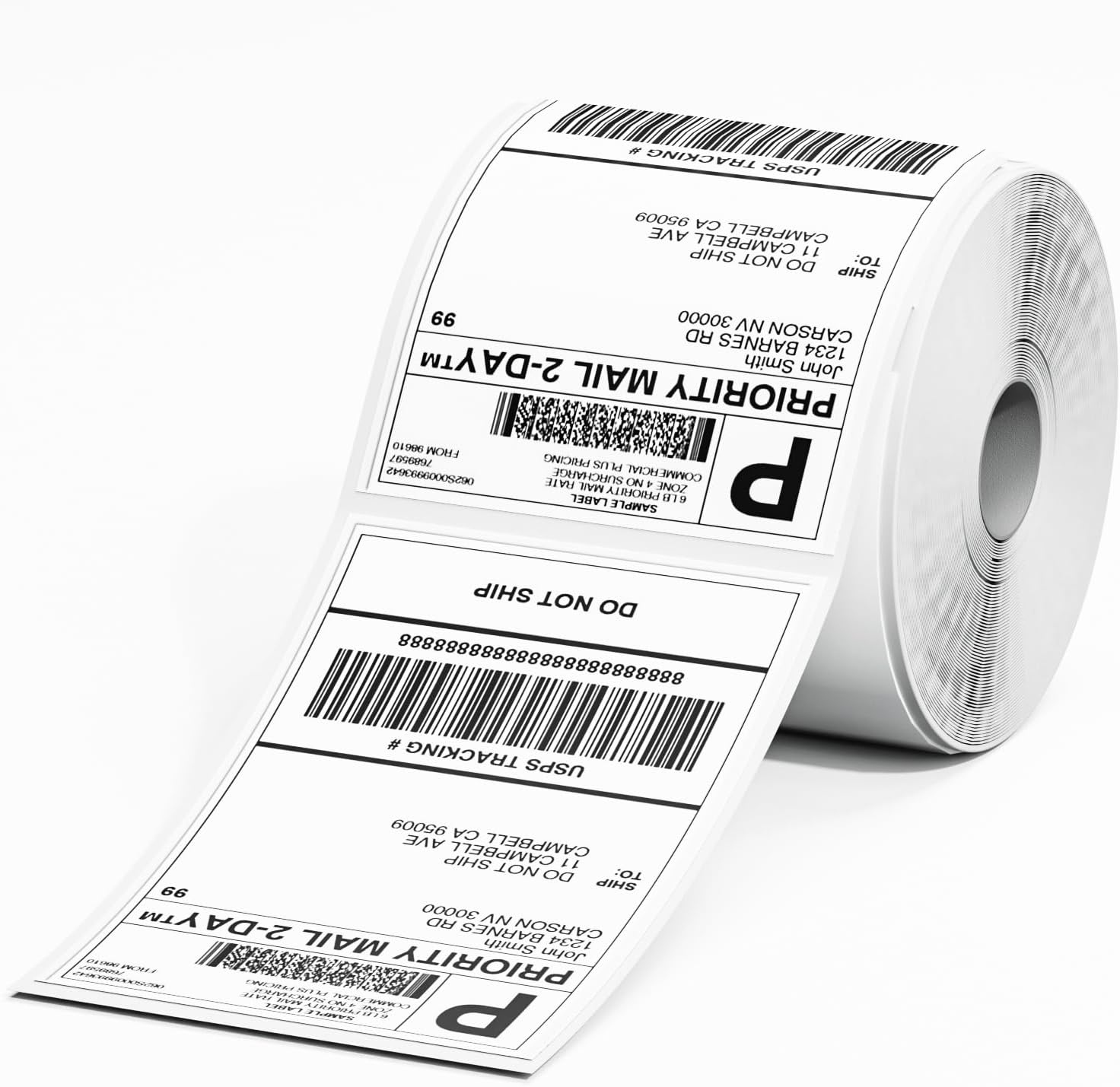 Phomemo 4X6 Thermal Labels - Shipping Labels, Thermal Printer Label, Roll Label for Shipping Label, Address, Mail, Compatible with Zebra, Munbyn, Rollo, Polono, Nelko, Pack of 500, White