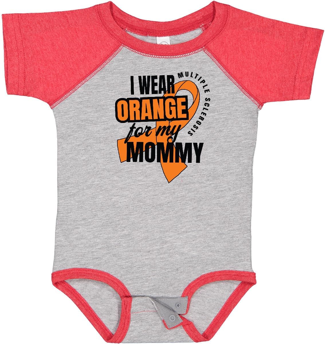 inktastic I Wear Orange for My Mommy Multiple Sclerosis Awareness Baby Bodysuit