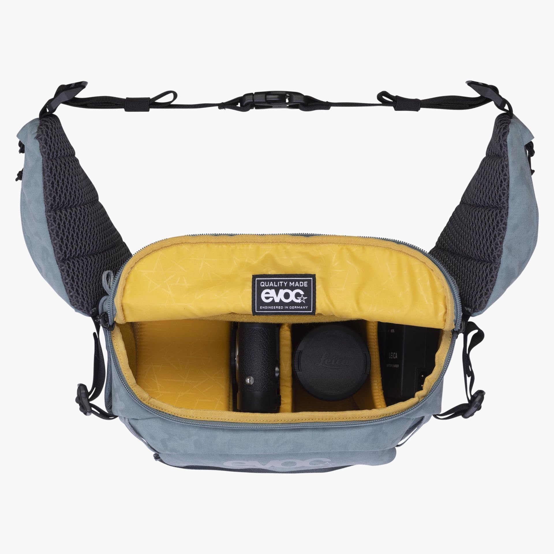 EVOC HIP PACK CAPTURE 6, torba biodrowa (wydajna wentylacja pleców, elastyczne kieszenie boczne, przegródki organizacyjne, wymiary: 14 x 20 x 31 cm, pojemność: 6 l), stalowa