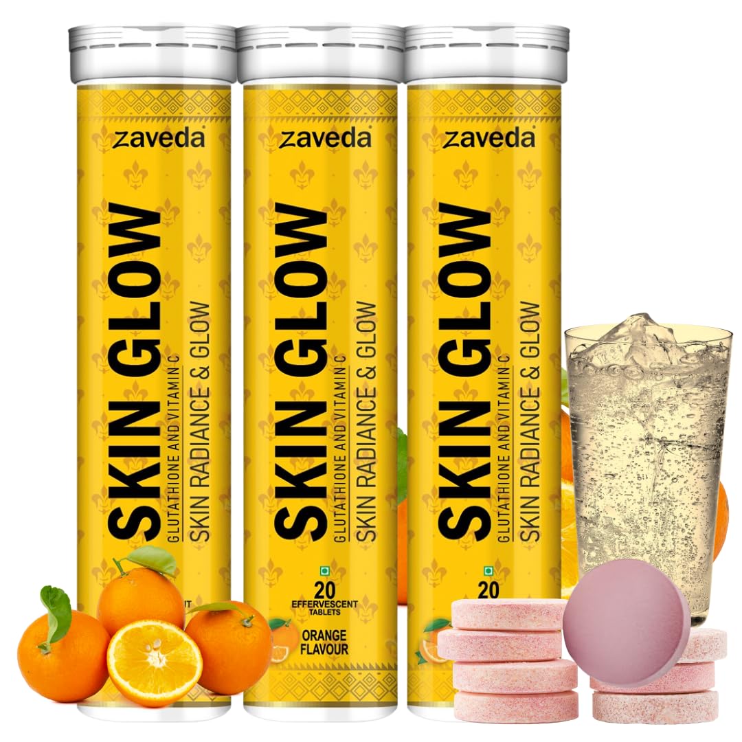ZAVEDA SKIN GLOW Glutathione Tablets for Glowing Skin | 40 Effervescent Tablets with L-Glutathione ,Vitamin C, N-Acetyl L-Cysteine | Antioxidant & Skin Supplement for Glowing Clear Skin | Orange Flavour.. (40) (B0DC5GZGXC) Amazon Price History, Amazon Price Tracker