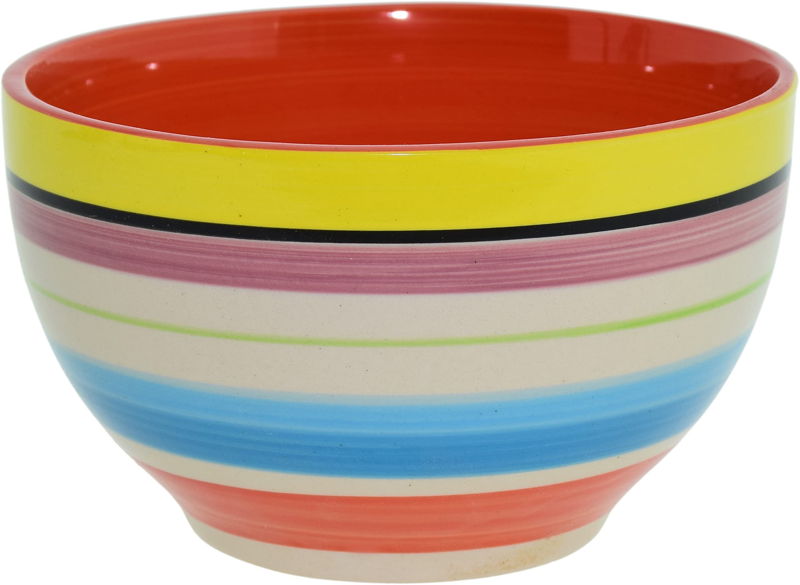 Lot de 6 bols à céréales multicolores - Bols à fruits, soupe, glace, ramen, Bols colorés en céramique