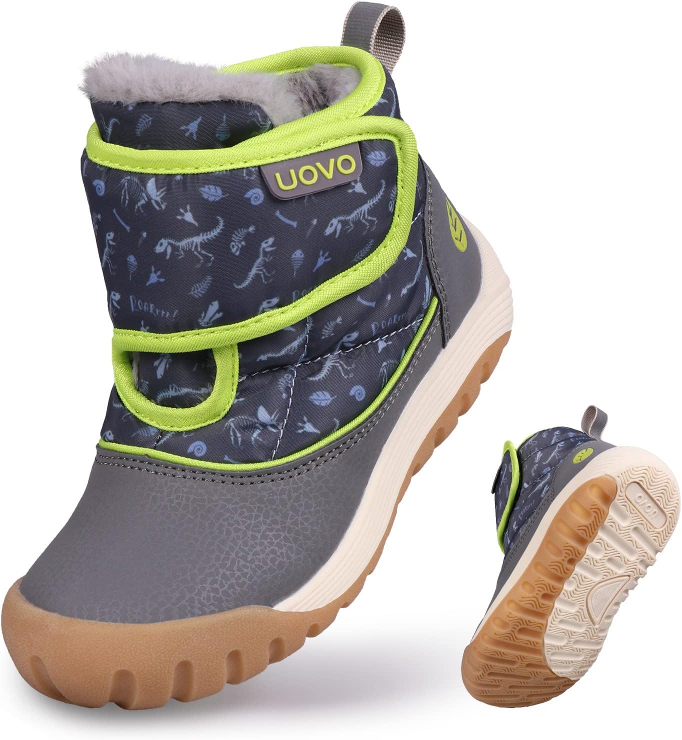 Boys Snow Fashion Boots Winter Waterproof Slip Resistant Outdoor Ankle Walking Sports Shoes (Toddler/Little Kid/Big Kid)