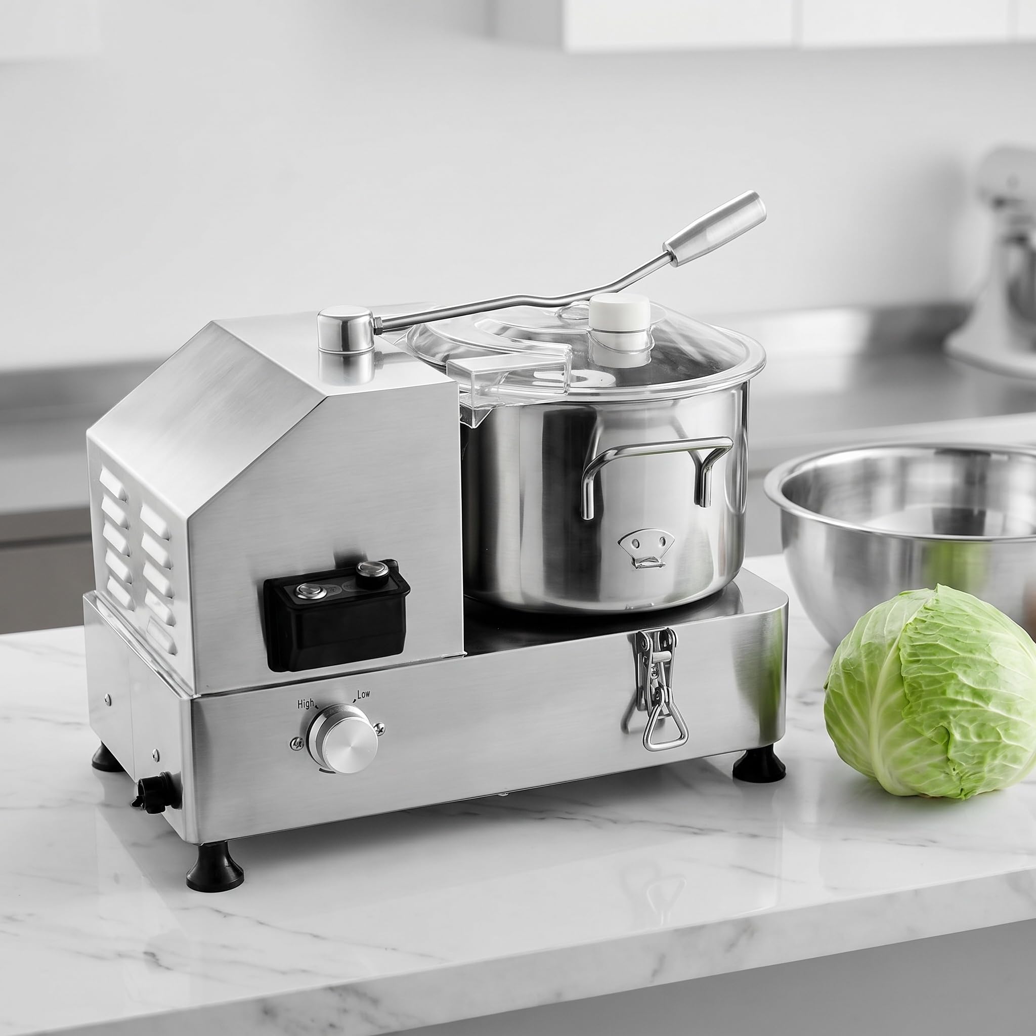 Licuadora Eléctrica De Acero Inoxidable para Carne Y Verduras De 6/9/12 L - Trituradora Y Mezcladora De Alimentos De Alta Resistencia para Preparación Rápida De Comidas, 6L