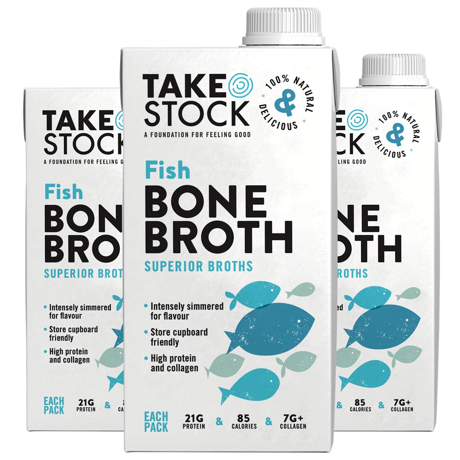 Fish Bone Broth Premium Liquid Fish Stock Delicious & Natural Low Calorie High Protein