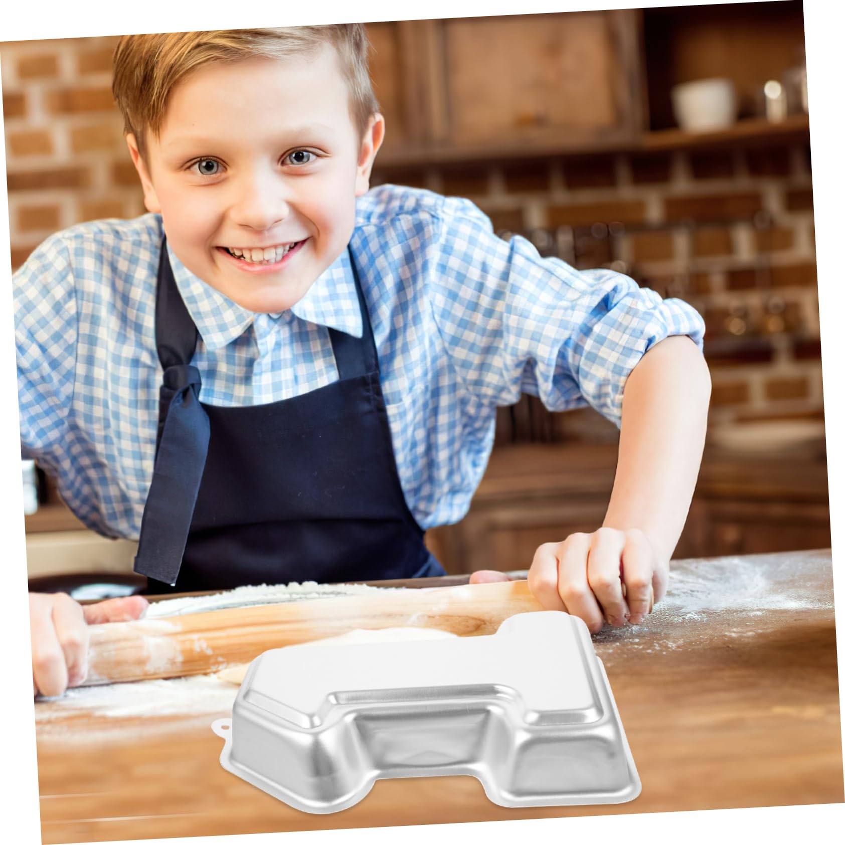 Cabilock 4 Piezas 1 Molde De Torta Bandeja Para Hornear De Metal Casera Molde Para Hornear Panadería Molde Para Pasteles De Número Pequeño Repostería Casera Aleación De Aluminio