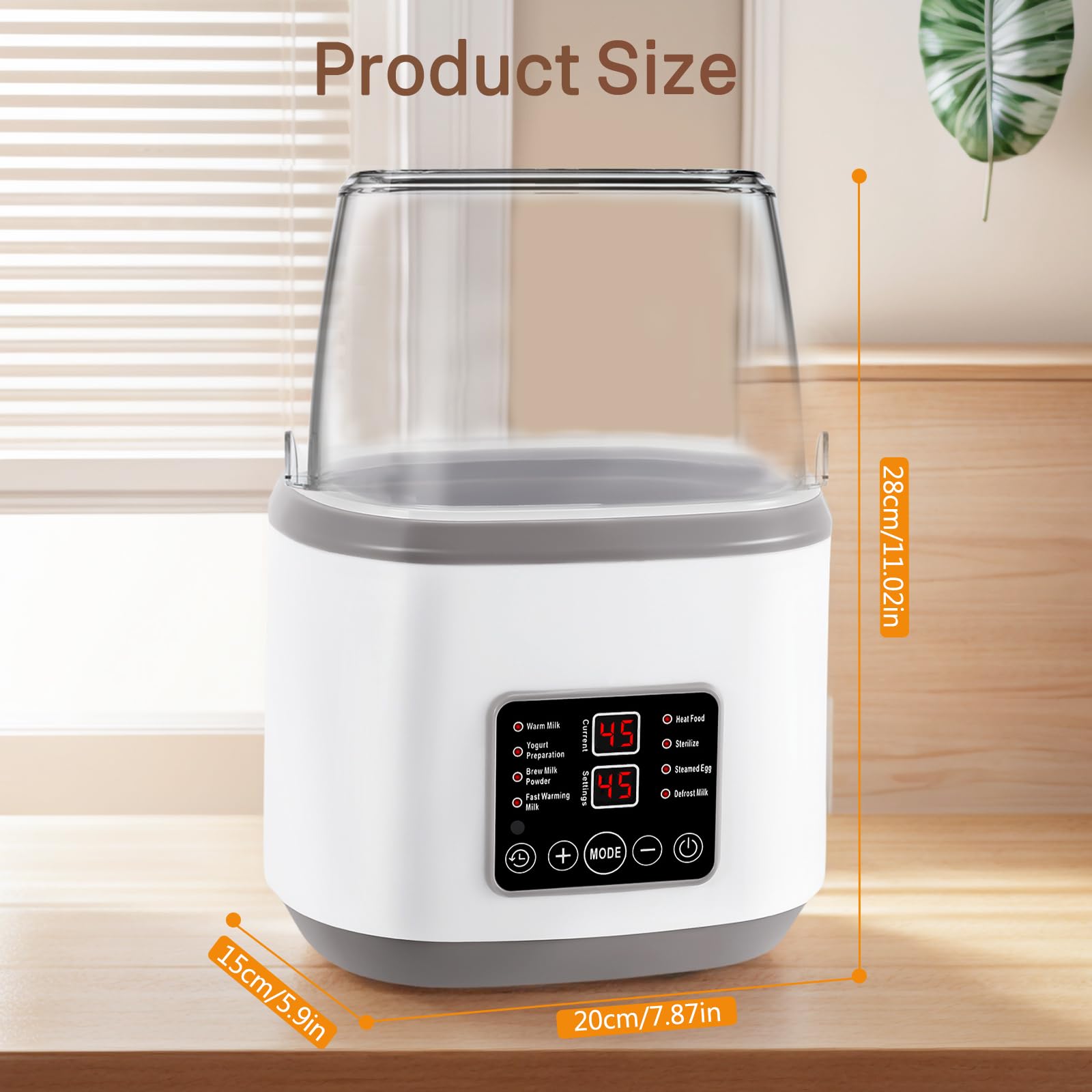8in1 Sterilisator für Babyflaschen & Flaschenwärmer, Fernbedienung | Passend für 4 Flaschen. 100°C Sterilisation, 3-8 Min Aufwärmen, 24h Timer & Warmhalten. Mit sicherer Abschaltautomatik.