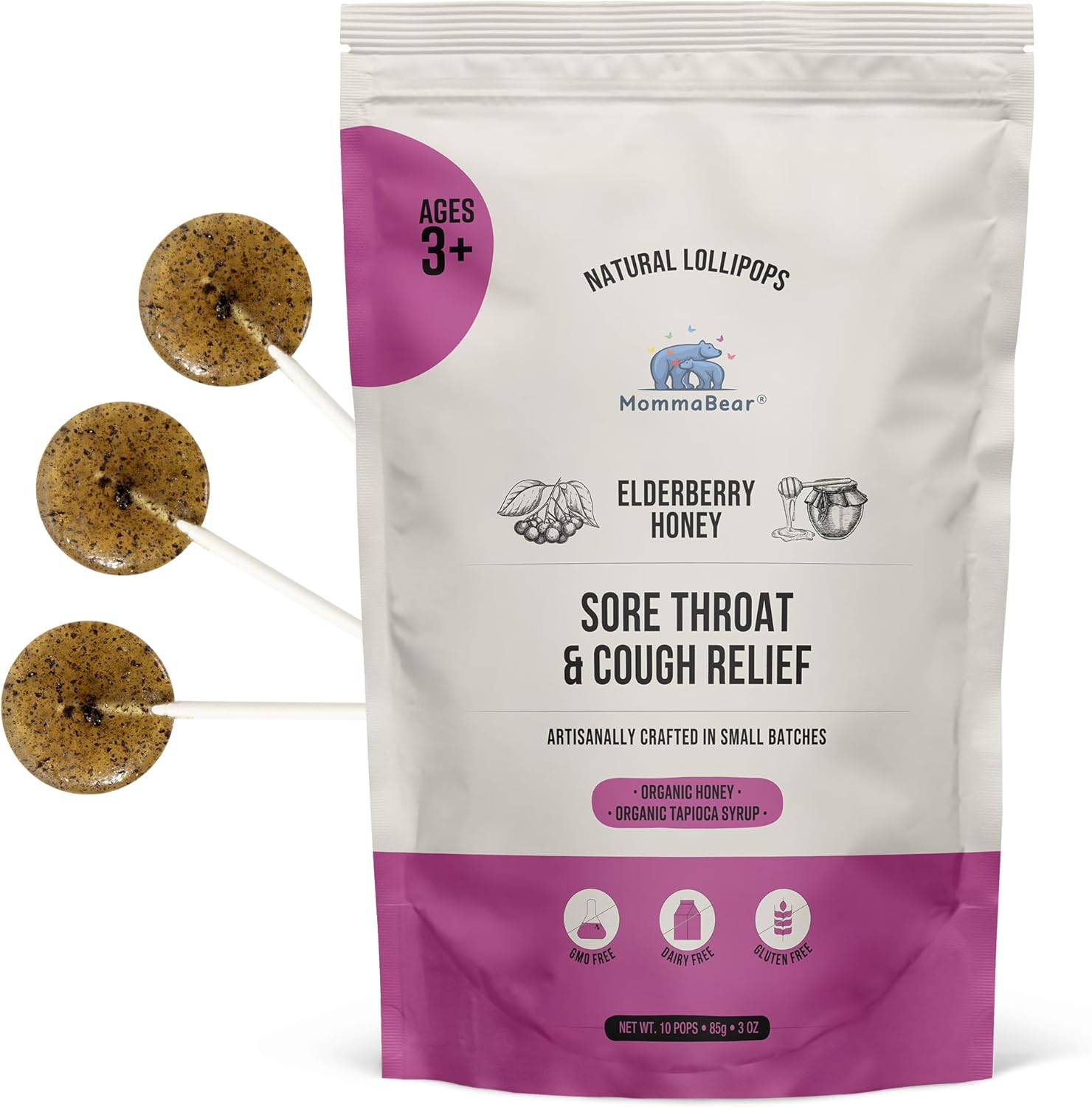 MommaBear Organic AllNatural Sore Throat Relief for Adults