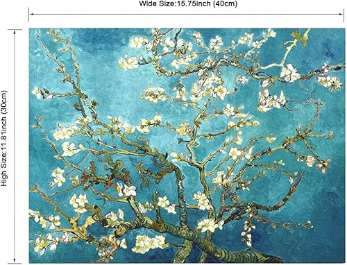Miniatura 5 de Pyradecor Modernas pinturas al óleo famosas de flor de almendra, impresiones en lienzo de Van Gogh, cuadros florales sobre lienzo, arte de pared