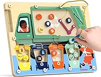 Vista 1 de TOP BRIGHT Tablero magnético de madera para laberinto para niños de 3, 4, 5 años, tablero de actividades de madera, aprendizaje de reconocimiento