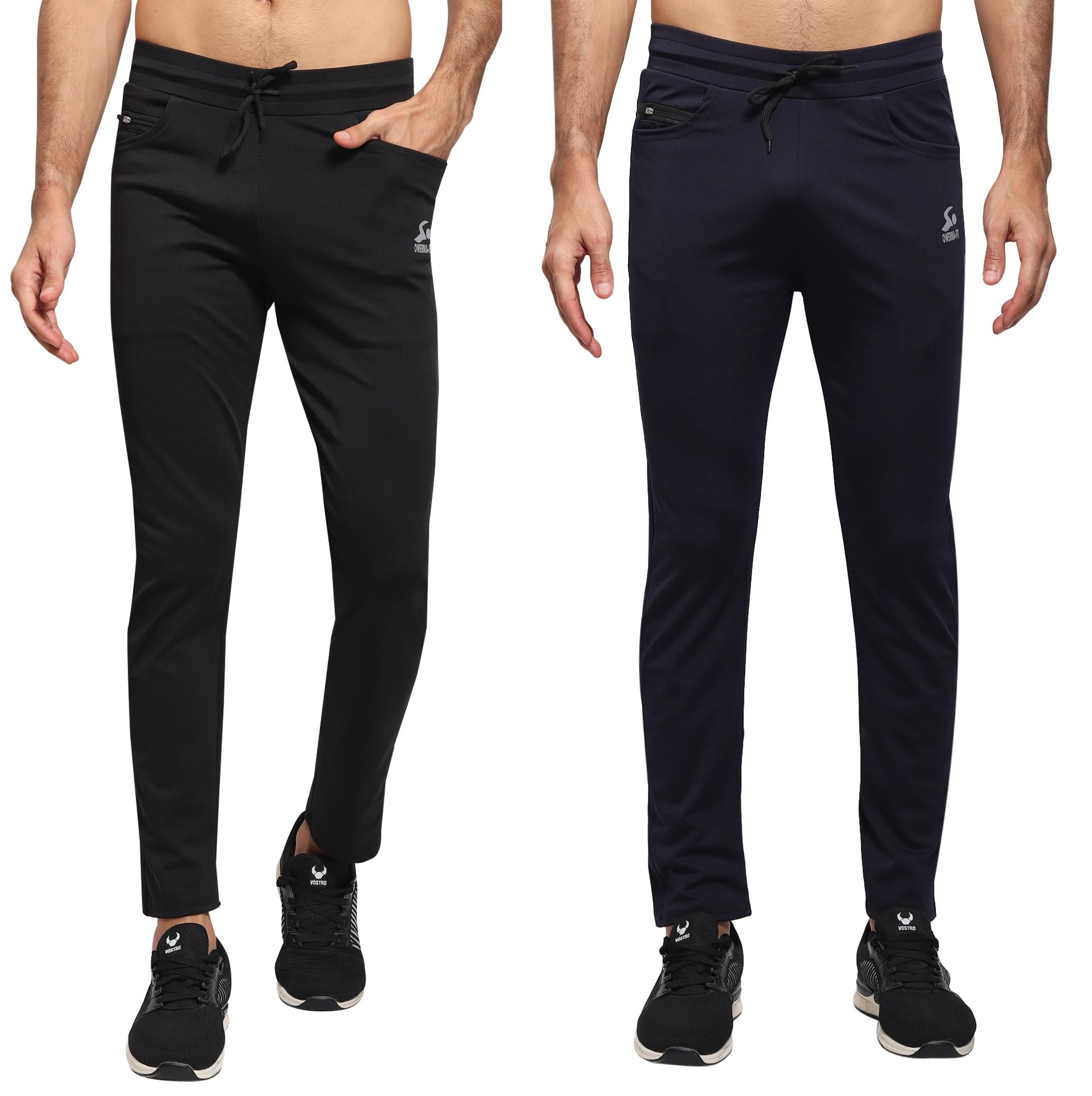 Forway Lycra Track Pants Regular Fit D-Pocket Combo Pack 2-picture-15