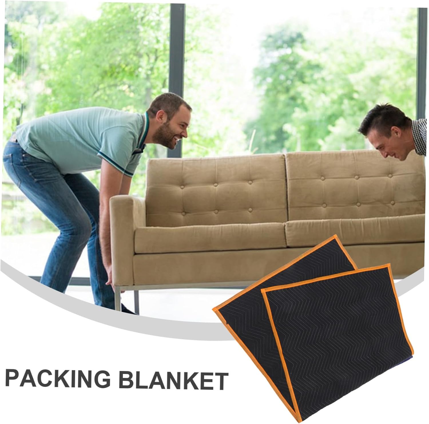Veemoon Insulation Moving Blankets Heavy Duty Blankets for Furniture Moving Warm Quilted Utility for Shipping