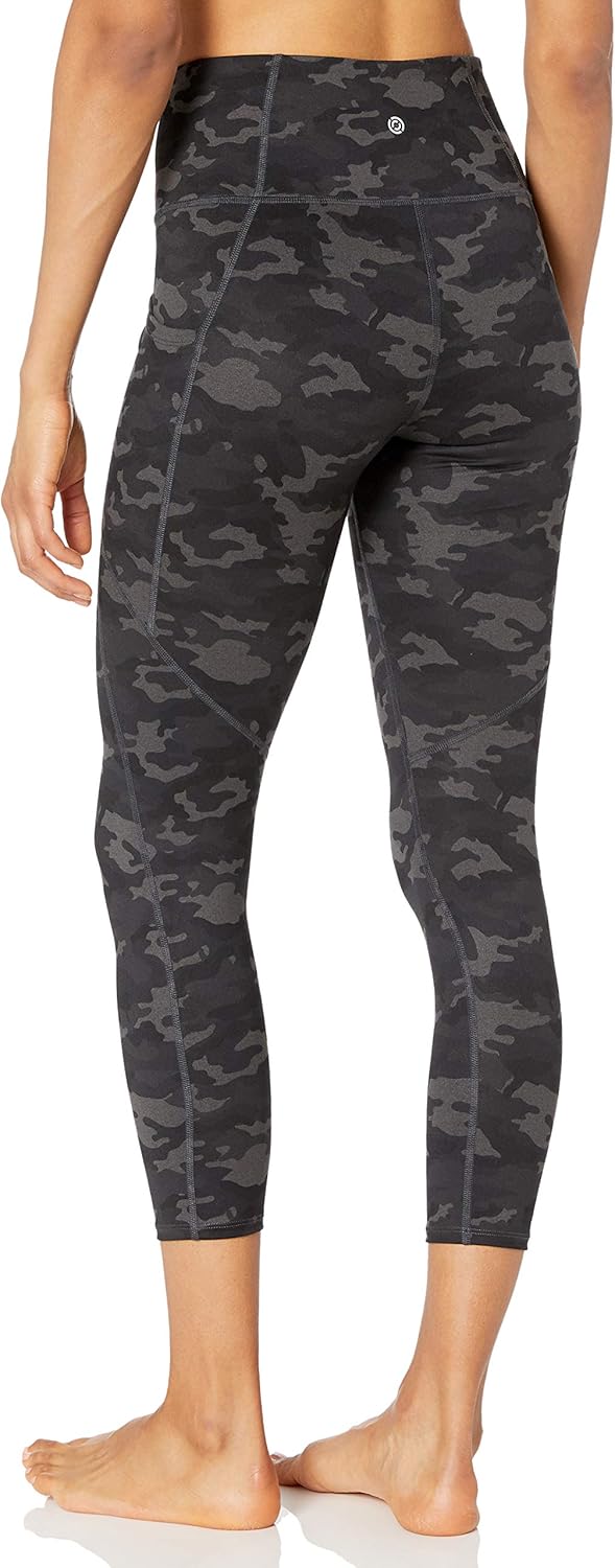 Core 10 Women's All Day Comfort High-Waist Side-Pocket 7/8 Crop Yoga Legging - Image 2