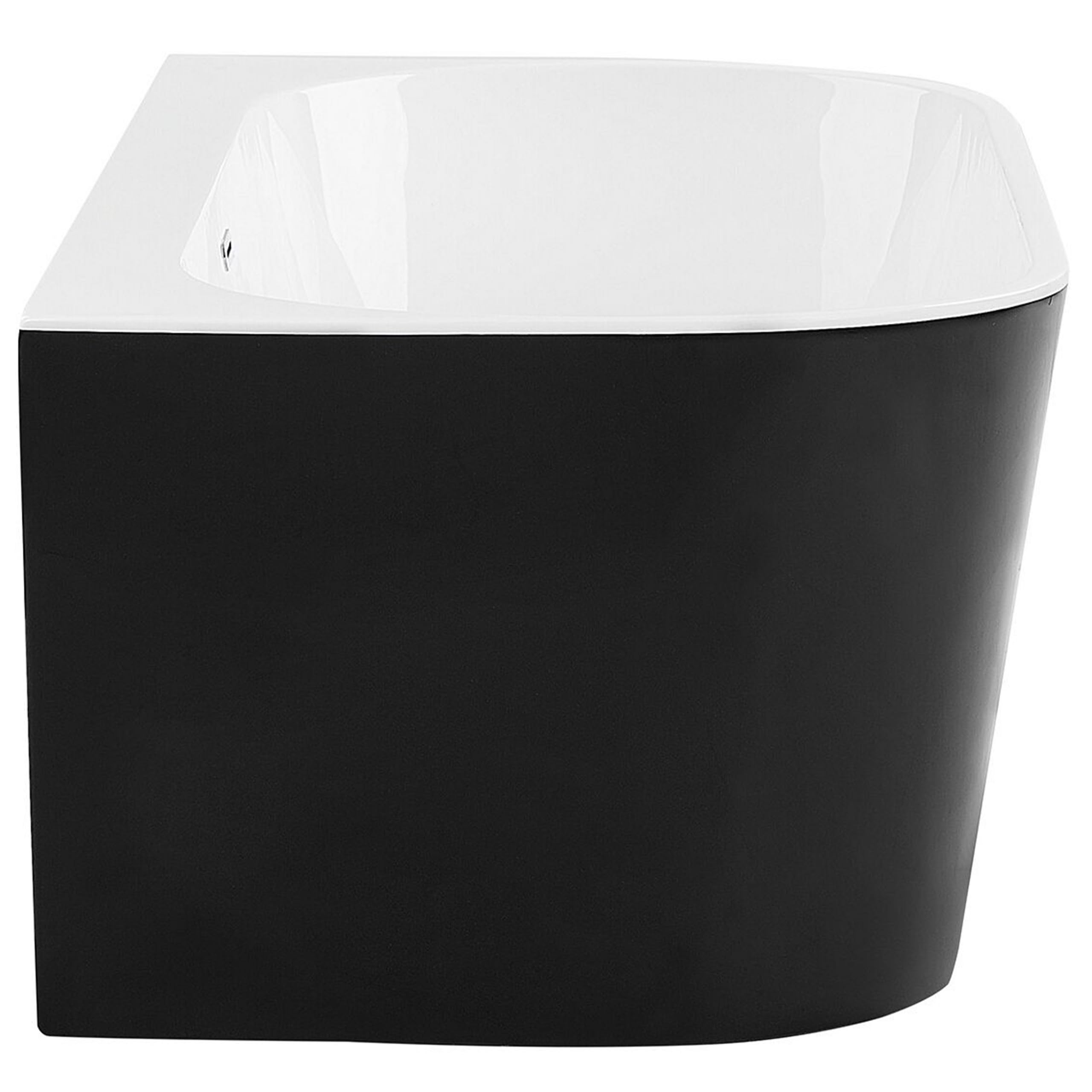 Bañera acrílico sanitario negro ovalado individual 170 x 80 cm diseño moderno Harvey