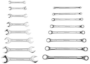 TAPARIA 1808 8-Pieces Ring Spanner Set & Taparia DEP-08 Double Ended Spanner Set