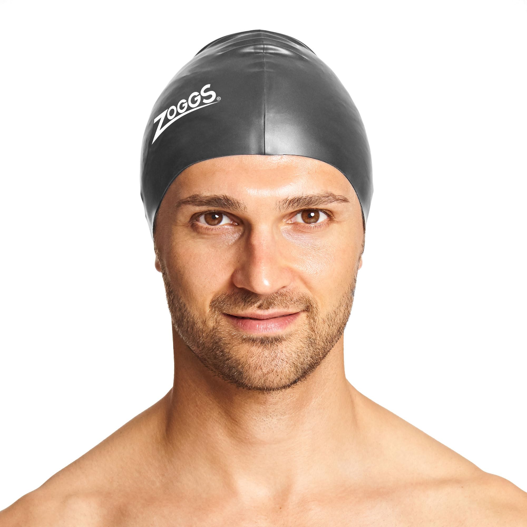Zoggs Czepek kąpielowy Silicone Cap, Black, Onesize, 300771