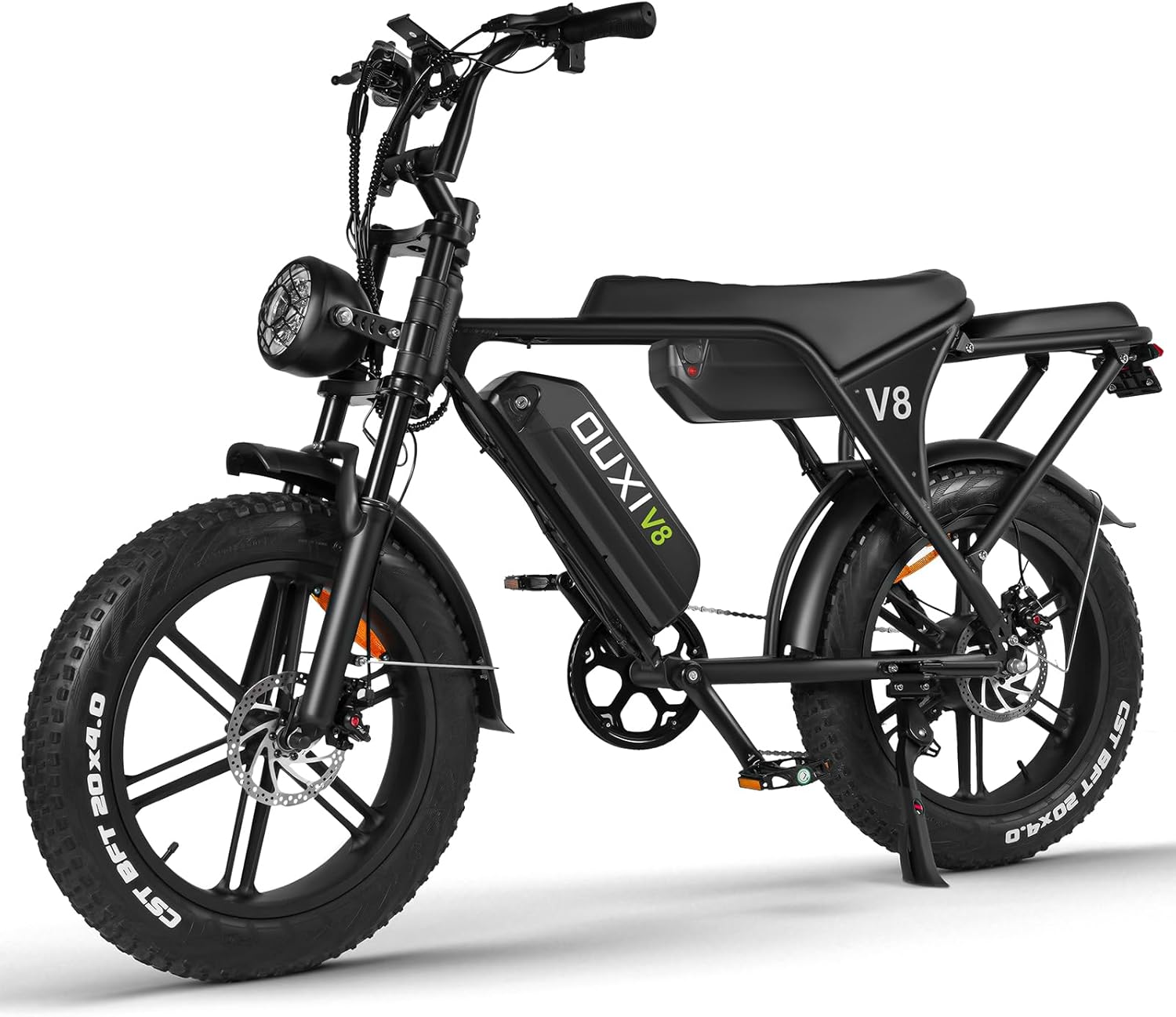 OUXI Electrical Bike for Adults, Peak 500/750W/1000W, As much as 20/31 MPH, 10.4/15/30 AH Detachable Battery, 16”/20″ Fats Tire Electrical Bike, 7-Pace Gear Bicicleta Eléctrica, Ebike Moped Fashion UL Licensed