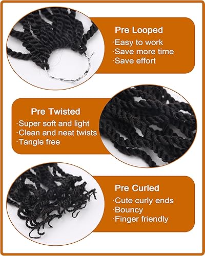 Miniatura 3 de Aeagoo Cabello senegalés de 6 pulgadas (6 pulgadas, 4)