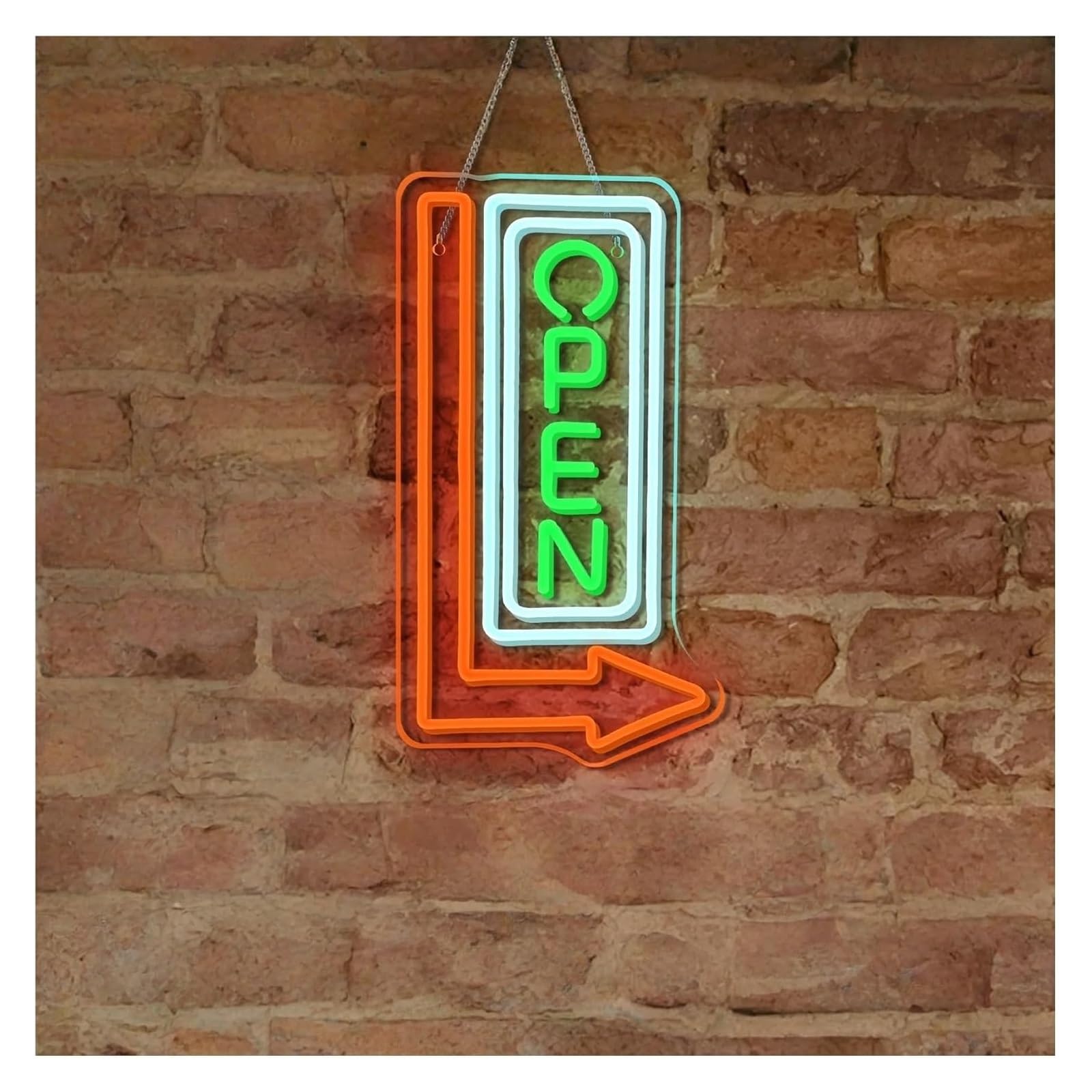 lampe au néon Enseigne lumineuse « Ouvert » pour restaurant, magasin ou salle de, 42 x 23 cm