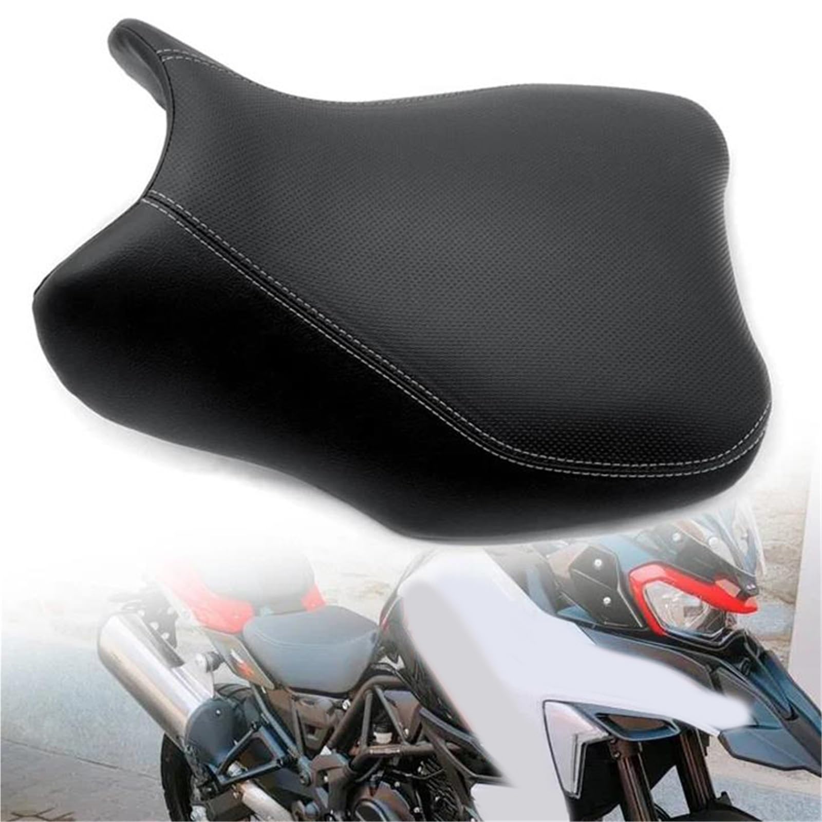 Coussin de selle de moto vintage noir pour Benelli TRK 702 et TRK 702 X